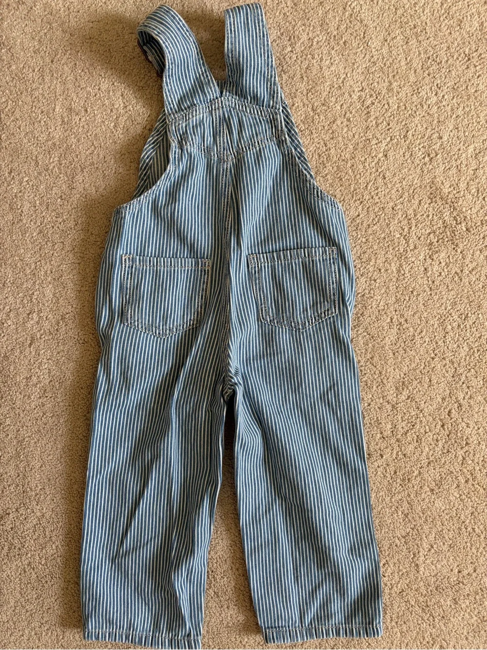 5/$25 The Children's Place Blue & White Striped Kids Overalls NWOT